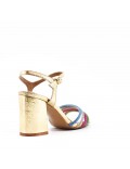 Faux leather heeled sandal