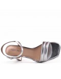 Faux leather heeled sandal