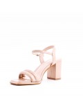 Faux leather heeled sandal