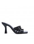 Faux leather heeled sandal