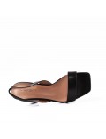 Faux leather heeled sandal