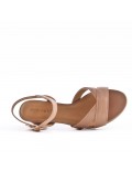 Faux leather heeled sandal