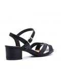 Faux leather heeled sandal