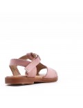 Girl's faux leather sandal