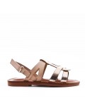 Girl's faux leather sandal