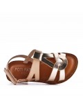 Girl's faux leather sandal