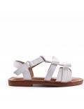 Girl's faux leather sandal