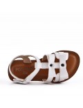 Girl's faux leather sandal