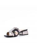 Faux leather heeled sandal