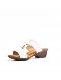 Faux leather heeled sandal