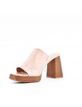 Faux leather heeled sandal