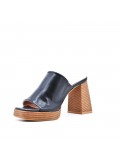 Faux leather heeled sandal