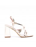 Faux leather heeled sandal