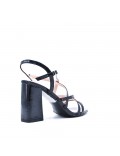 Faux leather heeled sandal