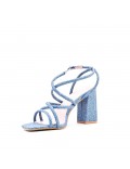 Faux leather heeled sandal