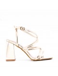 Faux leather heeled sandal