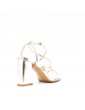 Faux leather heeled sandal