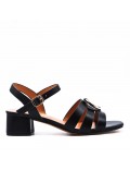 Faux leather heeled sandal