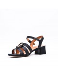 Faux leather heeled sandal