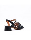 Faux leather heeled sandal