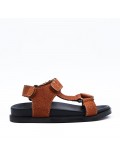 Girl's faux leather sandal