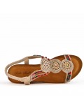  Women rhinestone wedge sandal 