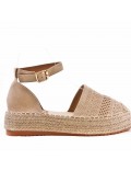  Women Faux suede espadrille sole sandal