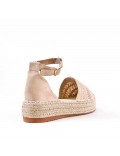  Women Faux suede espadrille sole sandal