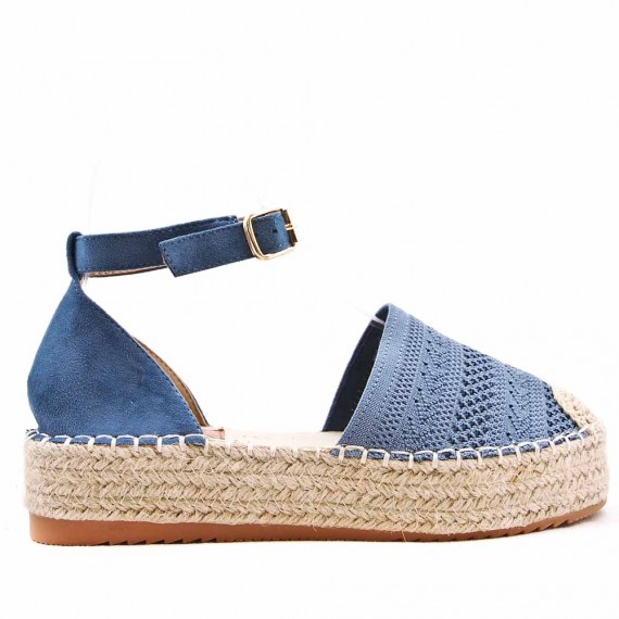  Women Faux suede espadrille sole sandal