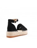  Women Faux suede espadrille sole sandal