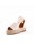  Women Faux suede espadrille sole sandal