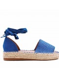  Women Faux suede espadrille sole sandal