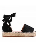  Women Faux suede espadrille sole sandal