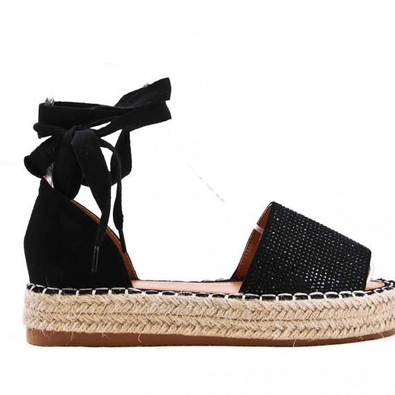  Women Faux suede espadrille sole sandal