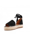  Women Faux suede espadrille sole sandal