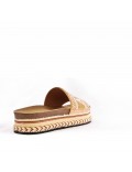 Women faux suede platform slide