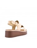 Women's faux leather wedge sandal