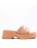 Women faux leather platform sandal