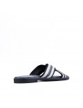 Flat sandals in faux leather for women