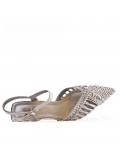 Faux leather heeled sandal