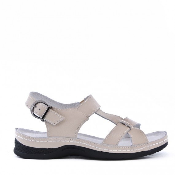 Sandale comfort en simili cuir