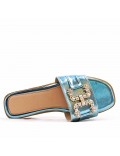 Faux leather slide for women