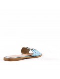 Faux leather slide for women