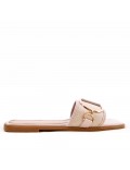 Faux leather slide for women