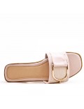 Faux leather slide for women