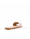 Faux leather slide for women