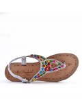 Women's sandals rhinestone in faux leather