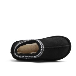 Pantuflas de piel sintética para mujer