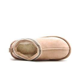 Pantuflas de piel sintética para mujer