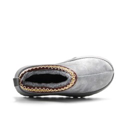 Pantuflas de piel sintética para mujer